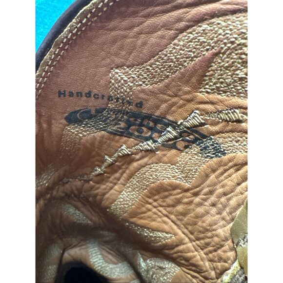 Lucchese 3145 Handmade Western Cowboy Boots Brown Tan Leather Men’s Size 10 D US main image 8
